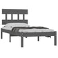 Bedframe Massief Hout Grijs 100X200 Cm