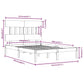 Bedframe Massief Hout Wit 140X200 Cm