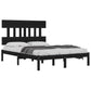 Bedframe Massief Hout Zwart 140X200 Cm