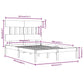 Bedframe Massief Hout Grijs 180X200 Cm 6Ft Super King