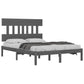 Bedframe Massief Hout Grijs 200X200 Cm
