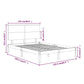 Bedframe Massief Hout Wit 120X190 Cm 4Ft Small Double