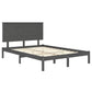 Bedframe Massief Hout Grijs 120X190 Cm 4Ft Small Double