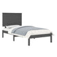 Bedframe Massief Grenenhout Grijs 100X200 Cm