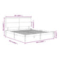 Bedframe Massief Grenenhout Grijs 200X200 Cm