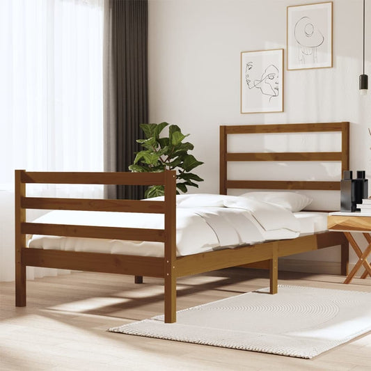 Bedframe Grenenhout Honingbruin 75X190 Cm 2Ft6 Small Single