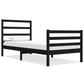 Bedframe Massief Grenenhout Zwart 75X190 Cm 2Ft6 Small Single