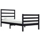 Bedframe Massief Grenenhout Zwart 75X190 Cm 2Ft6 Small Single
