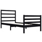 Bedframe Massief Grenenhout Zwart 75X190 Cm 2Ft6 Small Single
