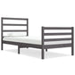 Bedframe Massief Grenenhout Grijs 90X190 Cm 3Ft Single