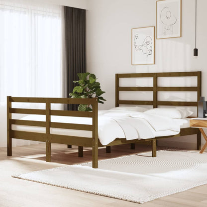 Bedframe Massief Grenenhout Honingbruin 135X190 Cm 4Ft6 Double