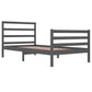 Bedframe Massief Grenenhout Grijs 100X200 Cm