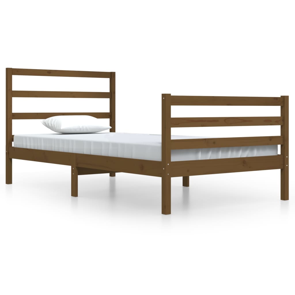 Bedframe Massief Grenenhout Honingbruin 100X200 Cm