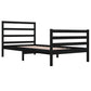 Bedframe Massief Grenenhout Zwart 100X200 Cm