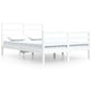 Bedframe Massief Grenenhout Wit 140X200 Cm
