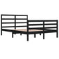 Bedframe Massief Grenenhout Zwart 140X200 Cm