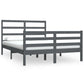 Bedframe Massief Grenenhout Grijs 150X200 Cm 5Ft King Size