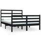 Bedframe Massief Grenenhout Zwart 150X200 Cm 5Ft King Size