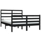 Bedframe Massief Grenenhout Zwart 150X200 Cm 5Ft King Size
