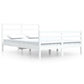 Bedframe Massief Grenenhout Wit 160X200 Cm