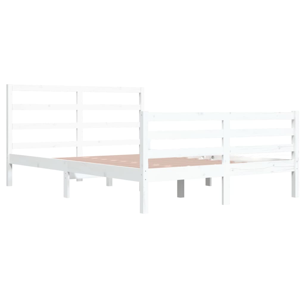 Bedframe Massief Grenenhout Wit 160X200 Cm