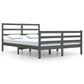 Bedframe Massief Grenenhout Grijs 160X200 Cm