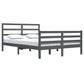 Bedframe Massief Grenenhout Grijs 160X200 Cm