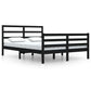 Bedframe Massief Grenenhout Zwart 160X200 Cm