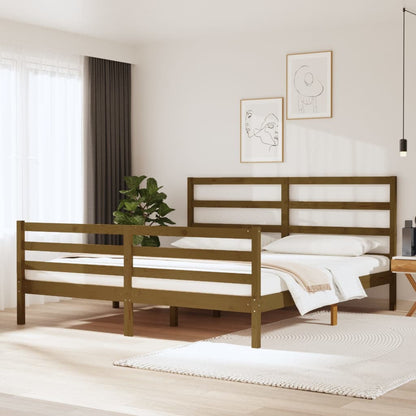Bedframe Grenenhout Honingbruin 180X200 Cm 6Ft Super King