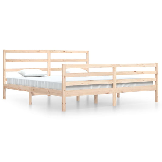 Bedframe Massief Grenenhout 200X200 Cm