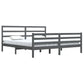 Bedframe Massief Grenenhout Grijs 200X200 Cm