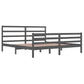 Bedframe Massief Grenenhout Grijs 200X200 Cm