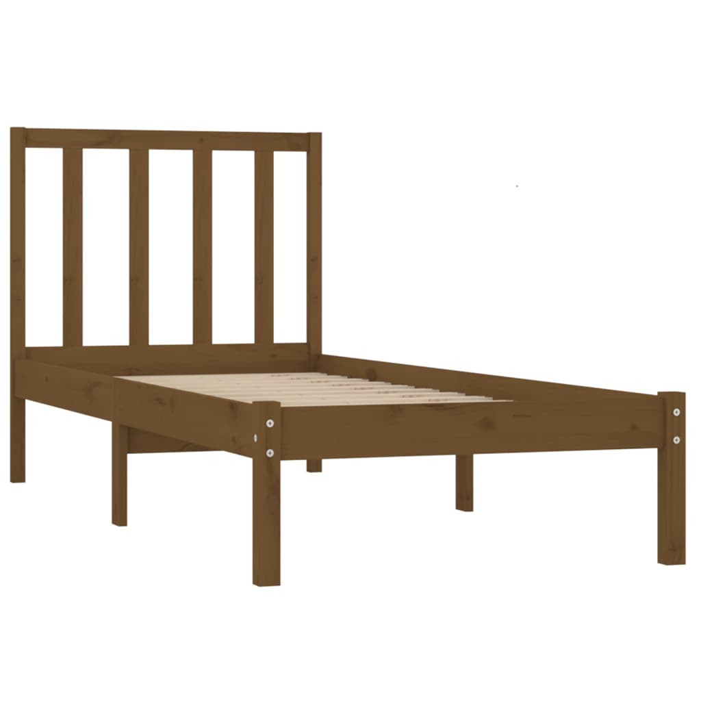 Bedframe Grenenhout Honingbruin 75X190 Cm 2Ft6 Small Single