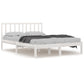 Bedframe Massief Grenenhout Wit 140X190 Cm
