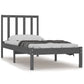 Bedframe Massief Grenenhout Grijs 100X200 Cm