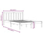 Bedframe Massief Grenenhout Wit 120X200 Cm