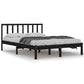 Bedframe Massief Grenenhout Zwart 140X200 Cm