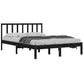 Bedframe Massief Grenenhout Zwart 140X200 Cm