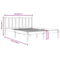 Bedframe Grenenhout Honingbruin 150X200 Cm 5Ft King Size