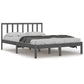 Bedframe Massief Grenenhout Grijs 135X190 Cm 4Ft6 Double