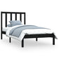 Bedframe Massief Grenenhout Zwart 75X190 Cm 2Ft6 Small Single