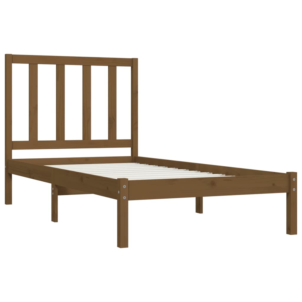 Bedframe Massief Grenenhout Honingbruin 90X190 Cm 3Ft Single