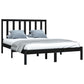 Bedframe Massief Grenenhout Zwart 140X200 Cm
