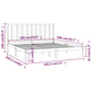Bedframe Massief Grenenhout Grijs 180X200 Cm 6Ft Super King