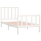 Bedframe Massief Hout Wit 75X190 Cm 2Ft6 Small Single
