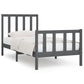 Bedframe Massief Hout Grijs 90X190 Cm 3Ft Single