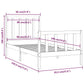 Bedframe Massief Hout Grijs 90X190 Cm 3Ft Single