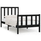 Bedframe Massief Hout Zwart 90X190 Cm 3Ft Single