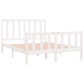 Bedframe Massief Hout Wit 120X190 Cm 4Ft Small Double