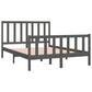 Bedframe Massief Hout Grijs 140X190 Cm